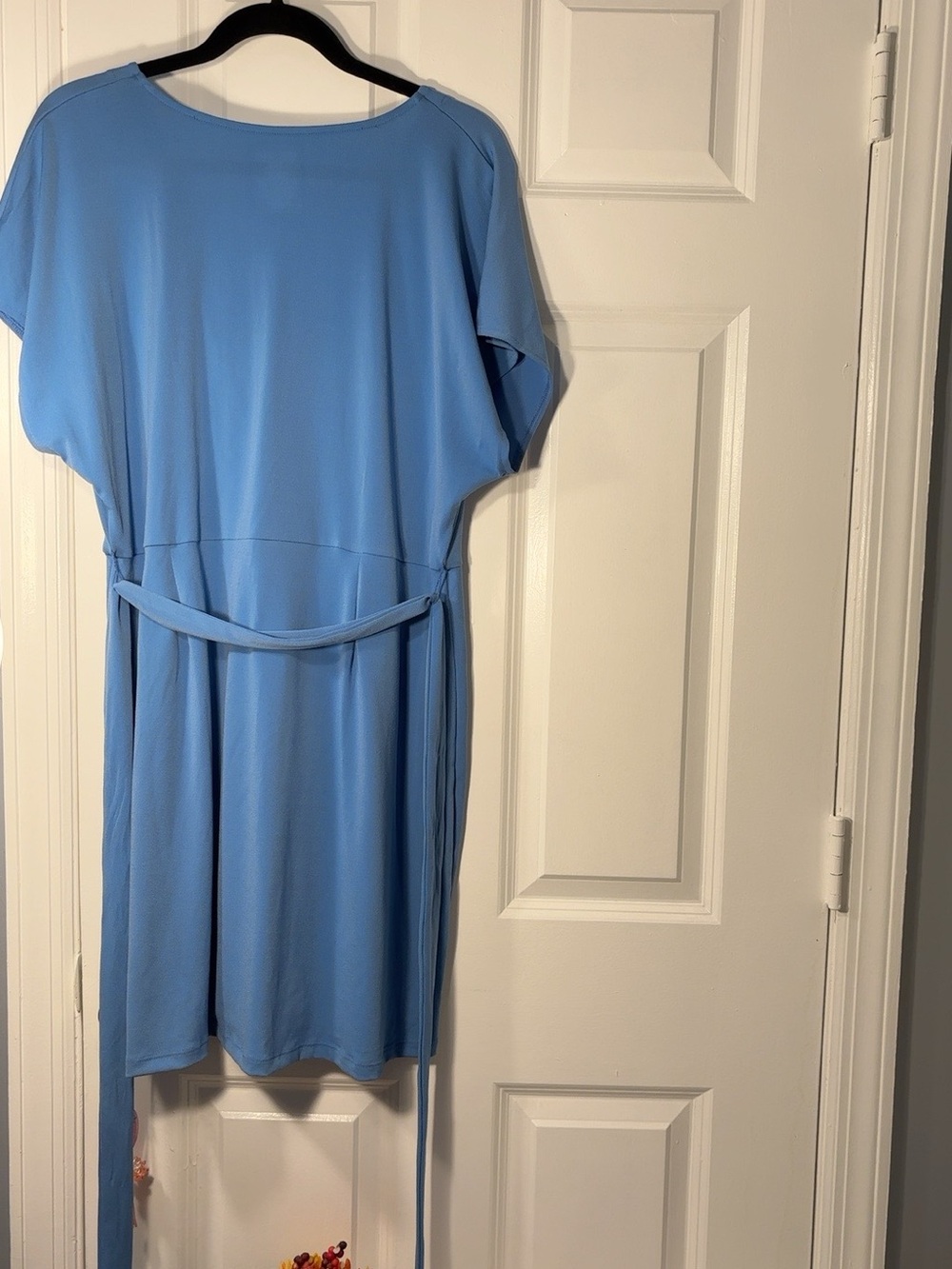 Nine West Blue Wrap Style Tie-Waist Dress – XXL - Picture 6 of 8